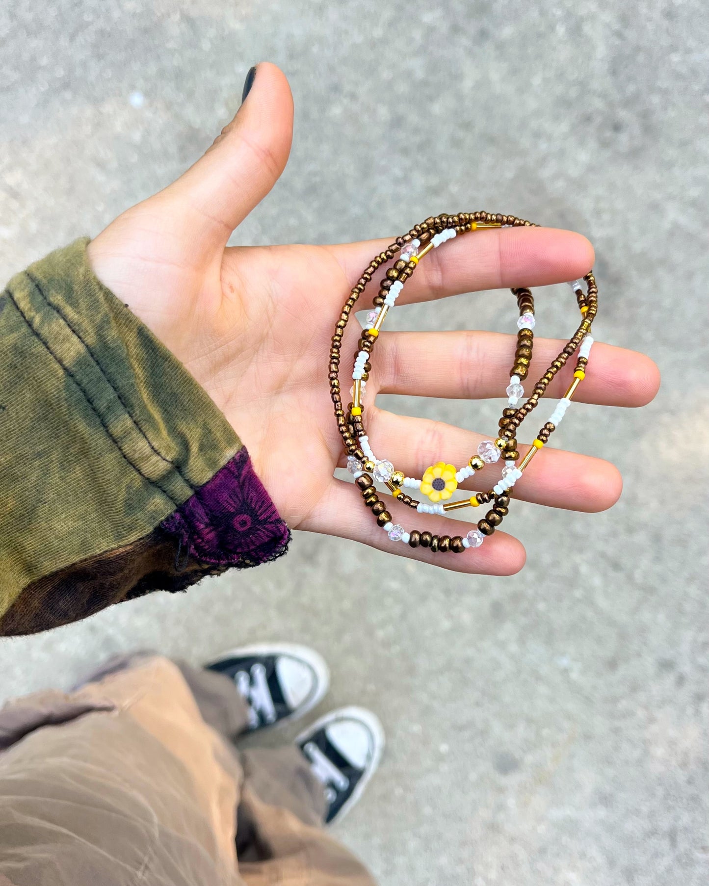 Sunflower Fields Anklet Set