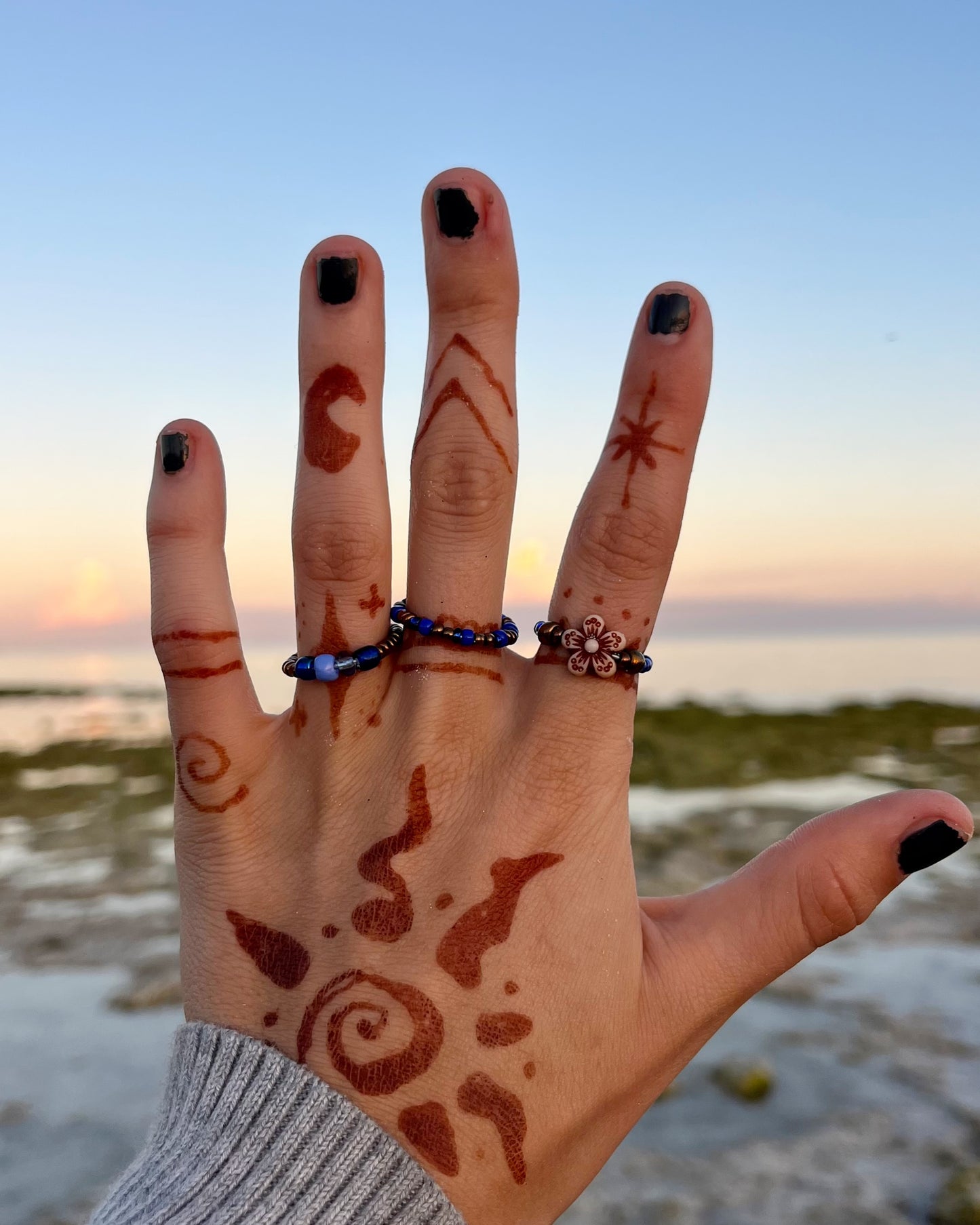 Indigo Tide Ring Set