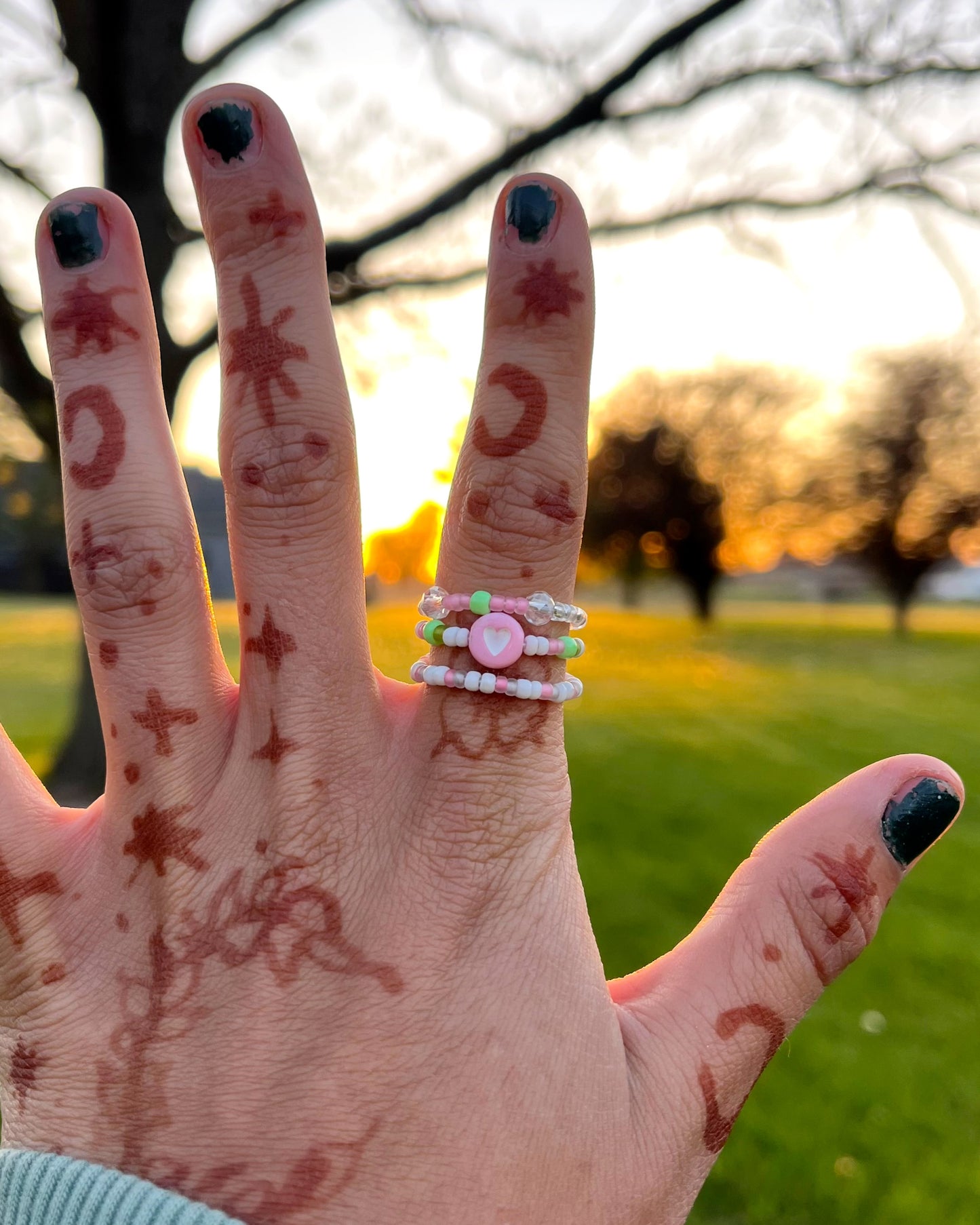 Cherry Blossom Ring Set