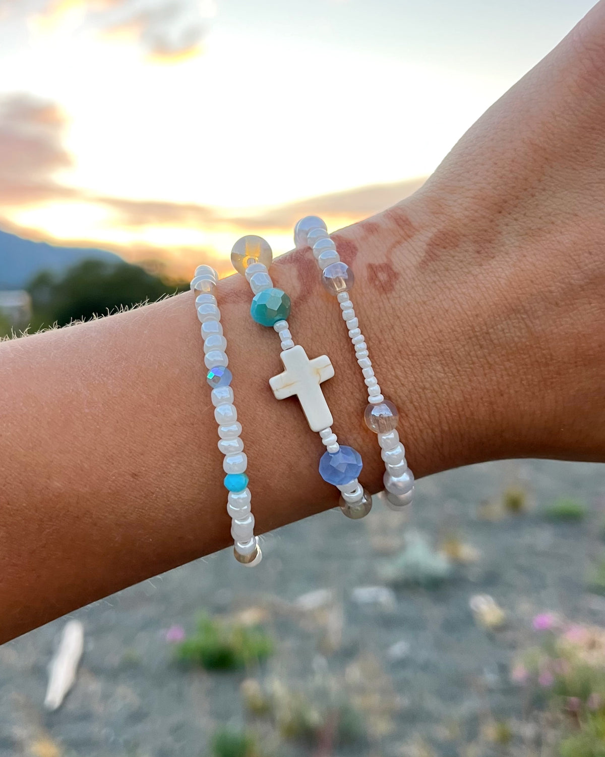 Lake Clark Cross Bracelet Set