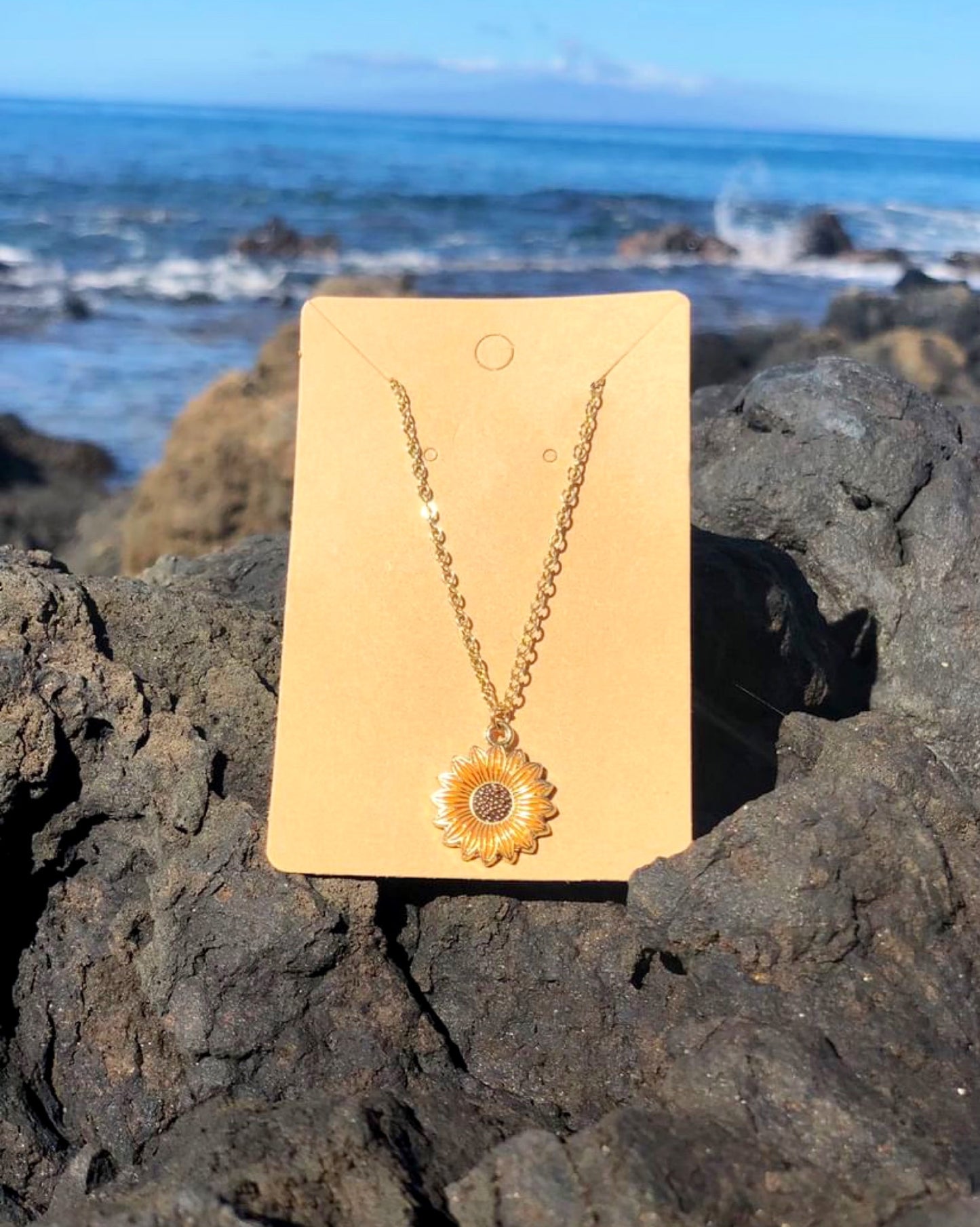 Sunflower necklace