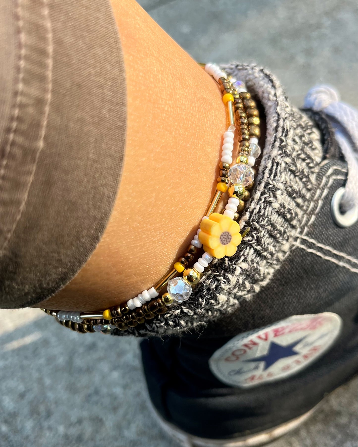 Sunflower Fields Anklet Set