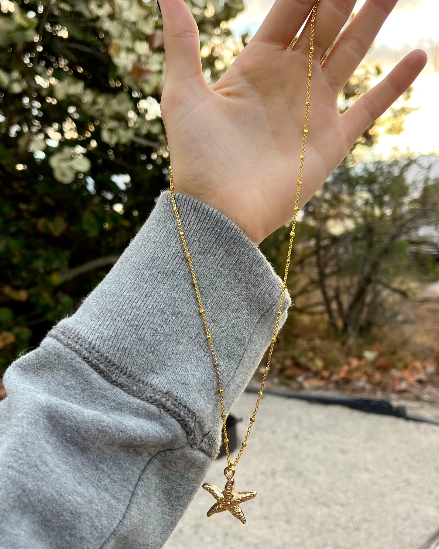 Golden Starfish Necklace