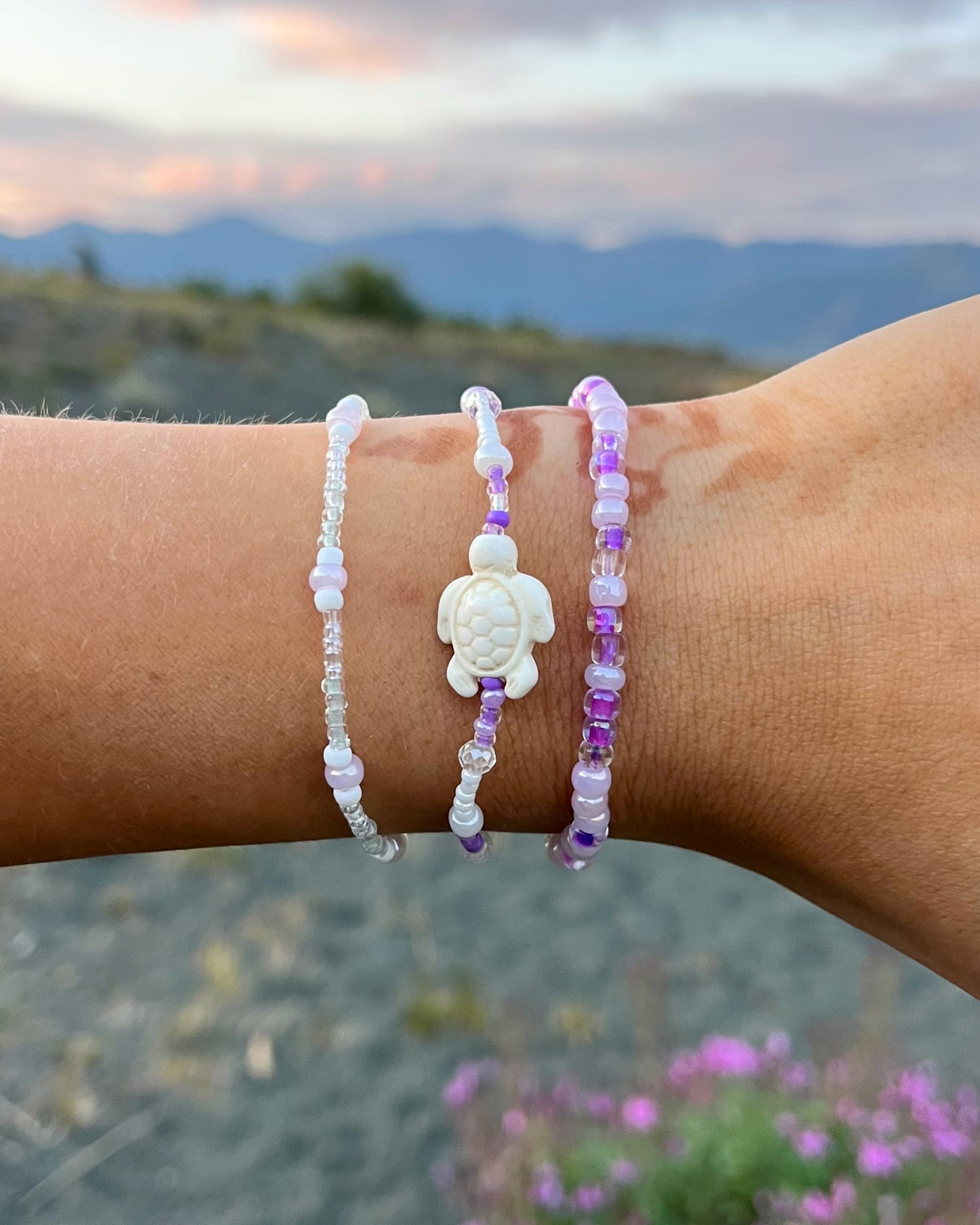 Lupine Turtle Bracelet Set