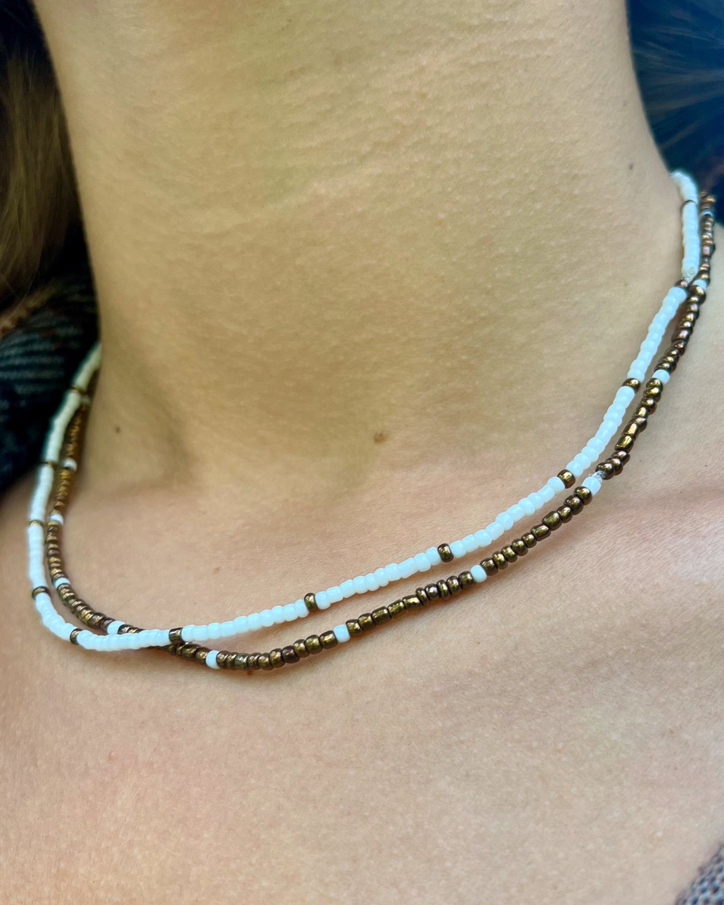 Bronze Fall Necklace Duo