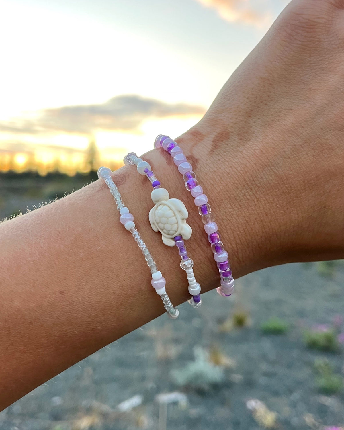 Lupine Turtle Bracelet Set