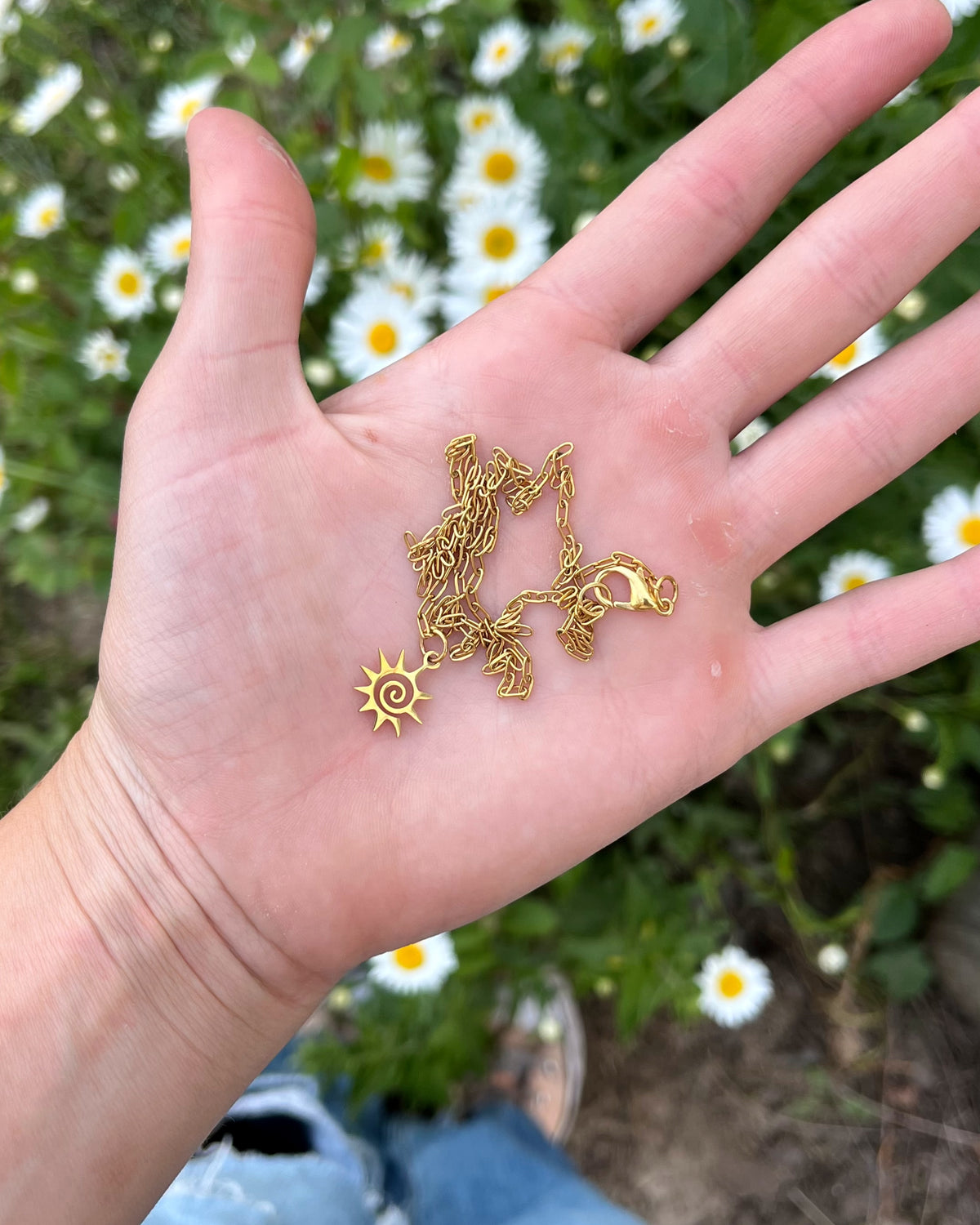 Sun Ray Chain Necklace