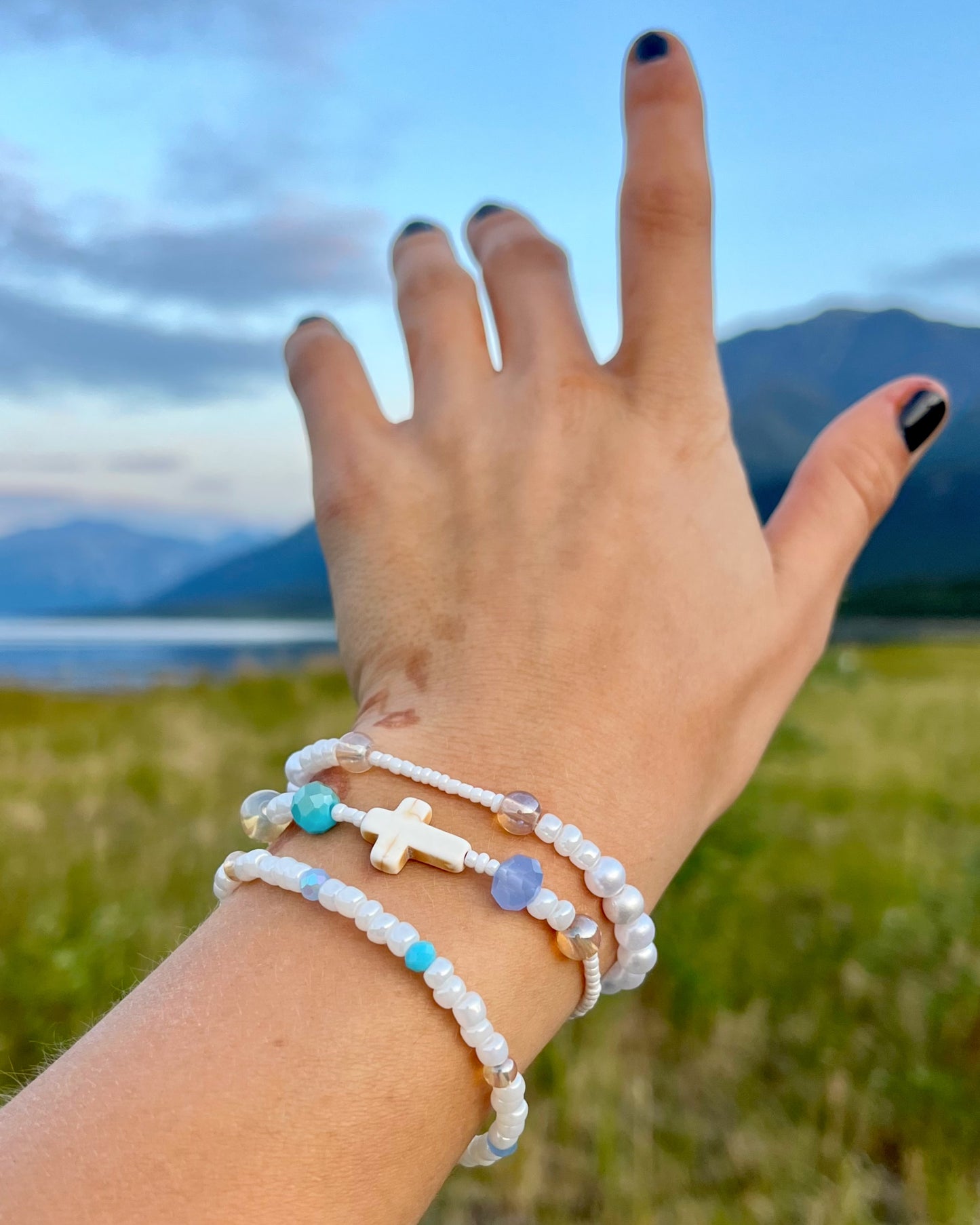 Lake Clark Cross Bracelet Set