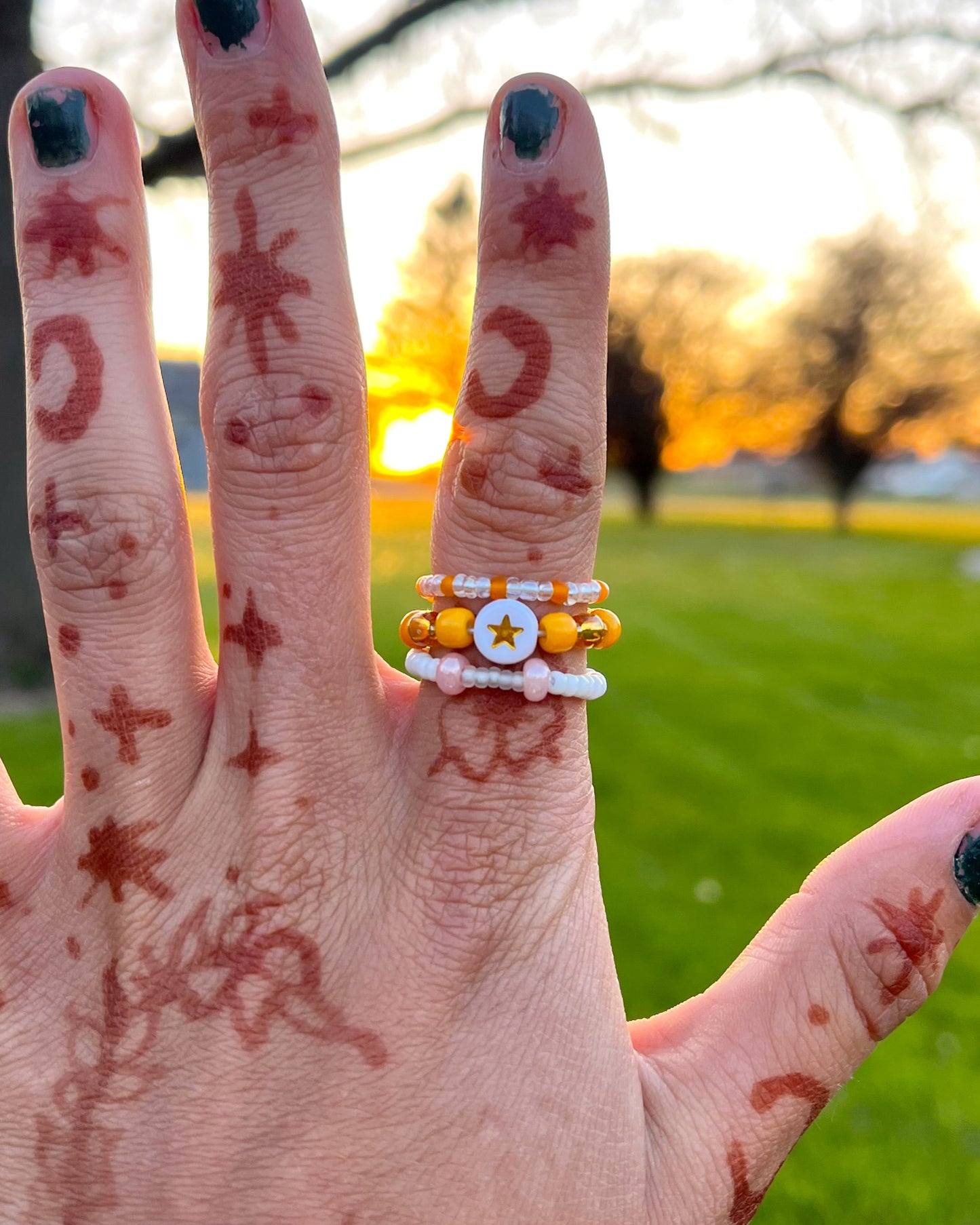 Tangerine Ring Set
