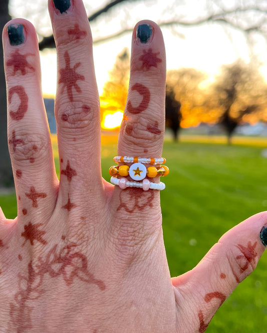Tangerine Ring Set