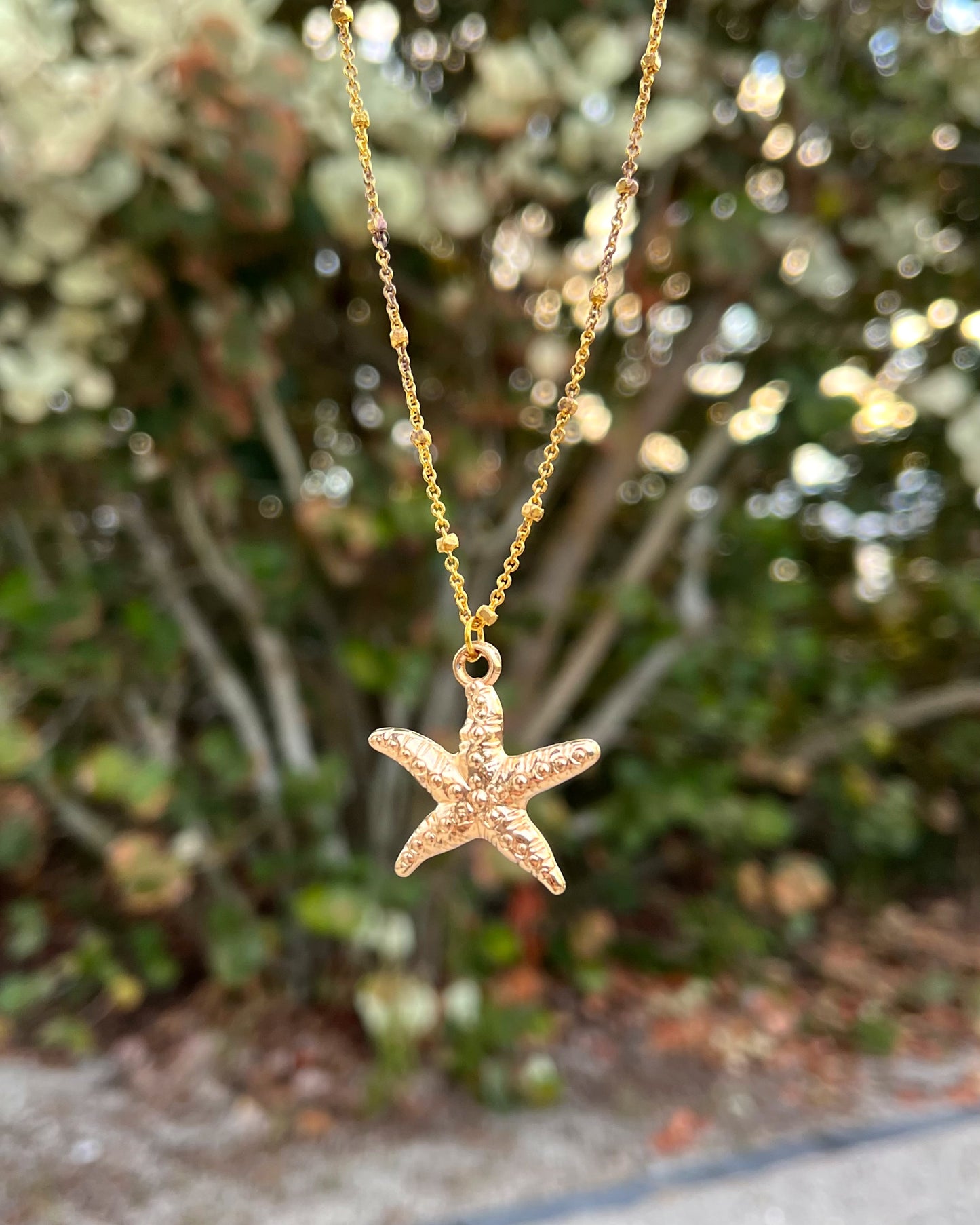 Golden Starfish Necklace
