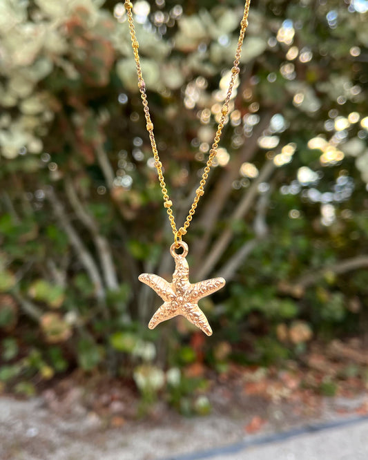Golden Starfish Necklace