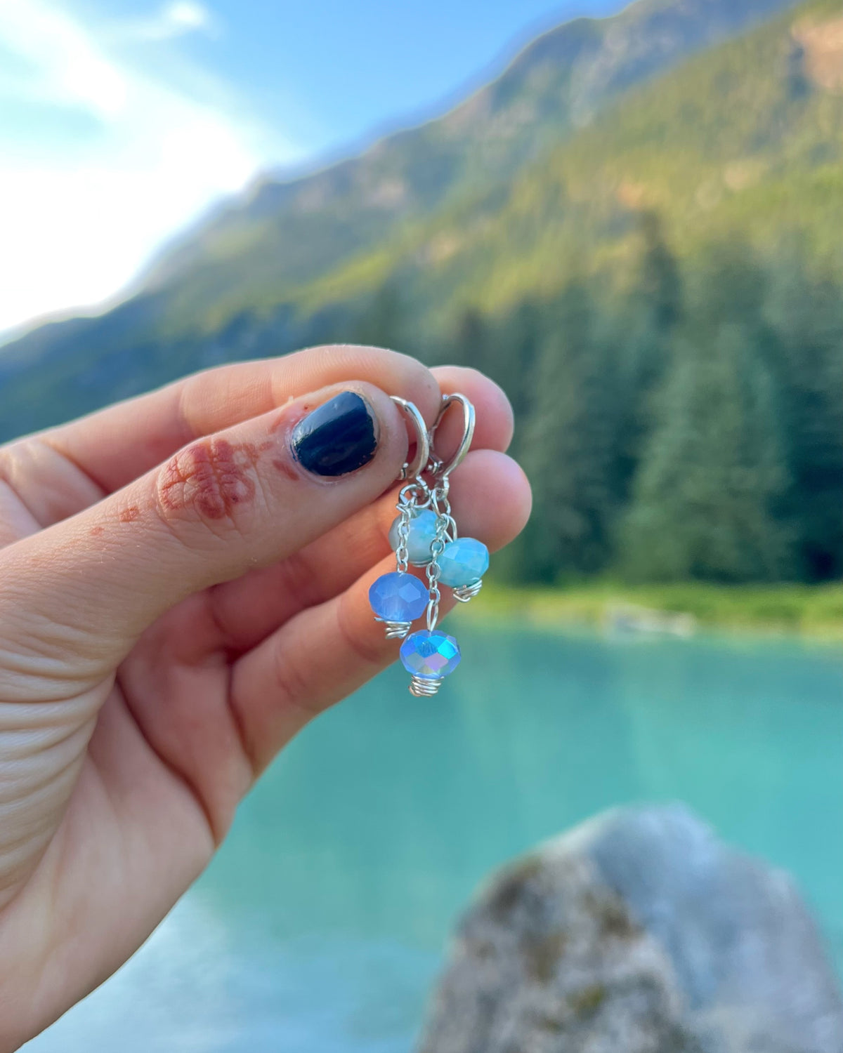Blue Ice Earrings
