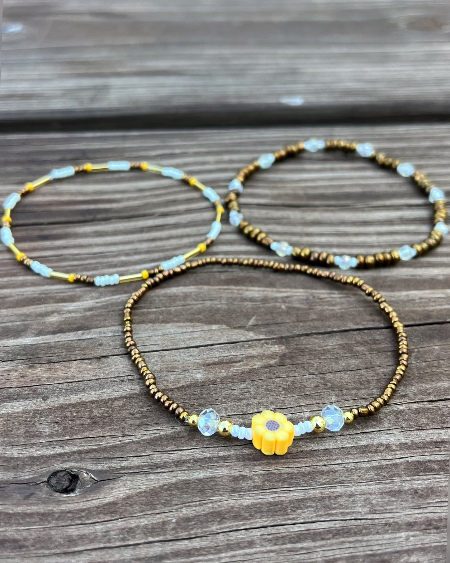 Sunflower Fields Anklet Set