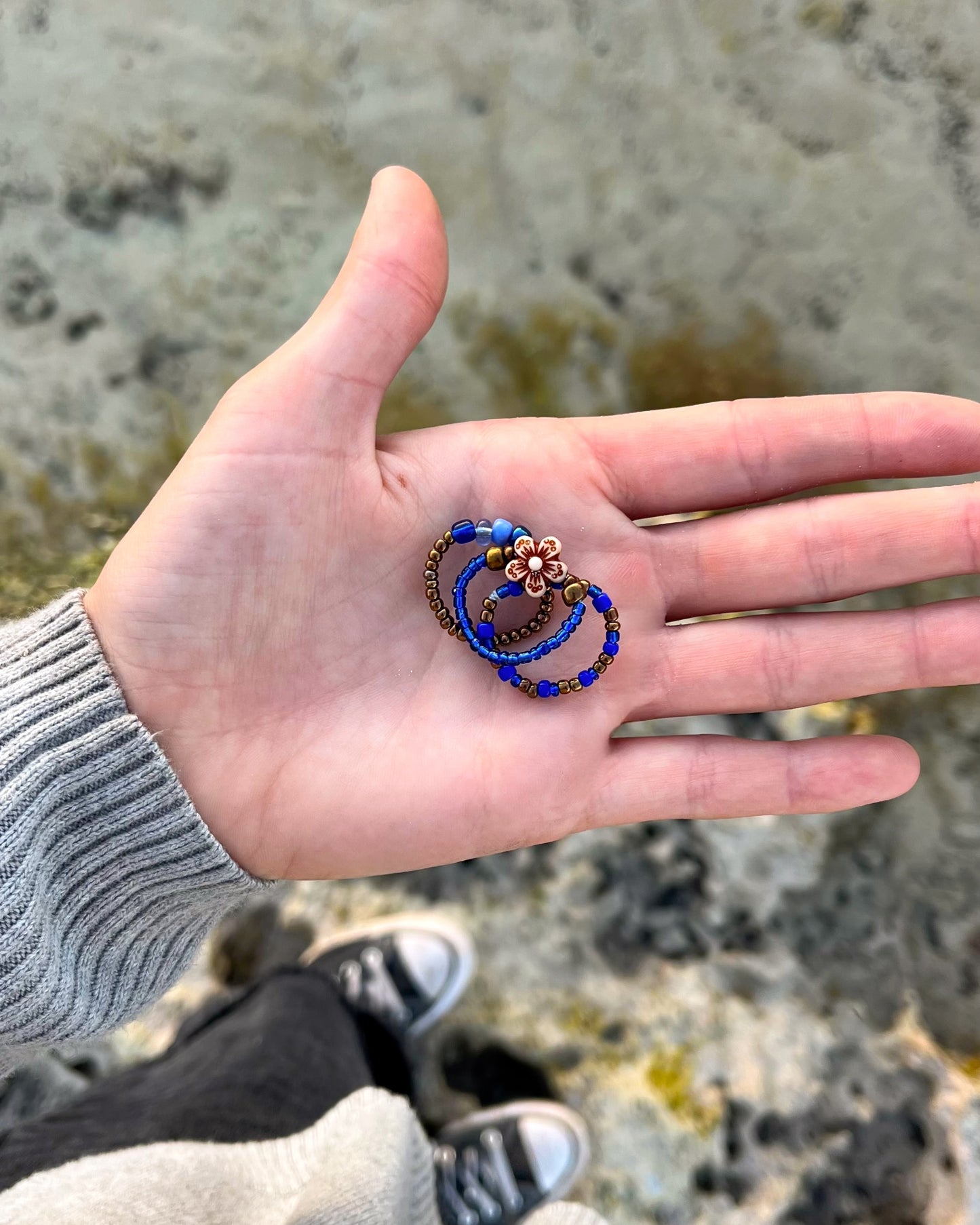 Indigo Tide Ring Set