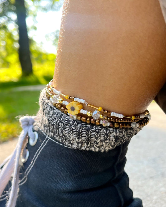 Sunflower Fields Anklet Set